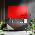 Red Panel Black Text Keep It Simple Brushed Aluminum Dibond Wall Art
