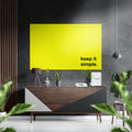 Bright Yellow Bold Keep It Simple Brushed Aluminum Dibond Wall Art