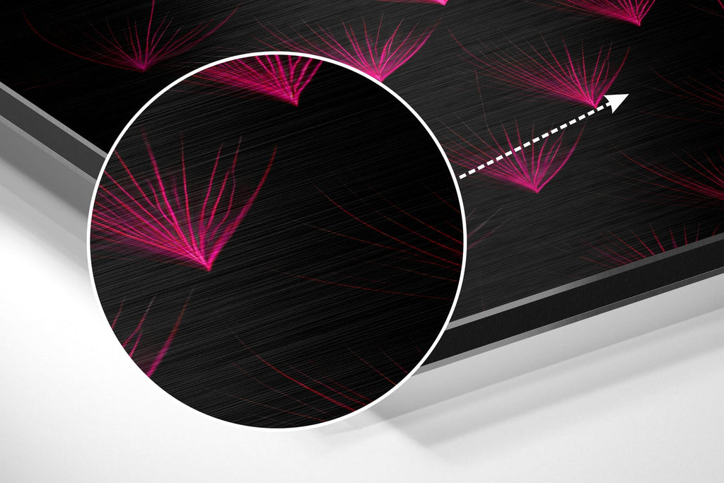 Hot Pink Layered Lotus Mandala Brushed Aluminum Dibond Wall Art