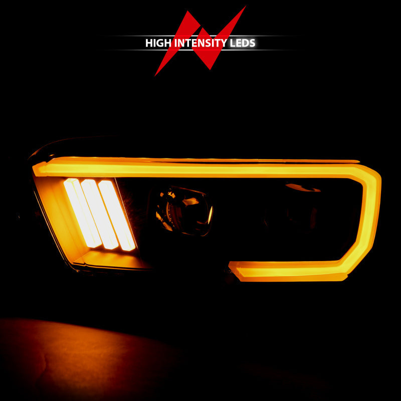 Anzo Toyota Tacoma '16-18 Projector Plank Style Switchback H.L Black Amber