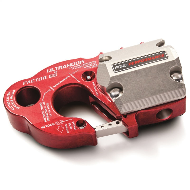 Ford Racing Factor 55 UltraHook w/Rope Guard - Red M-1821-UHR