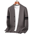 Fall Winter Men Long-sleeved Sweater Coat Thickened Blended Jacquard