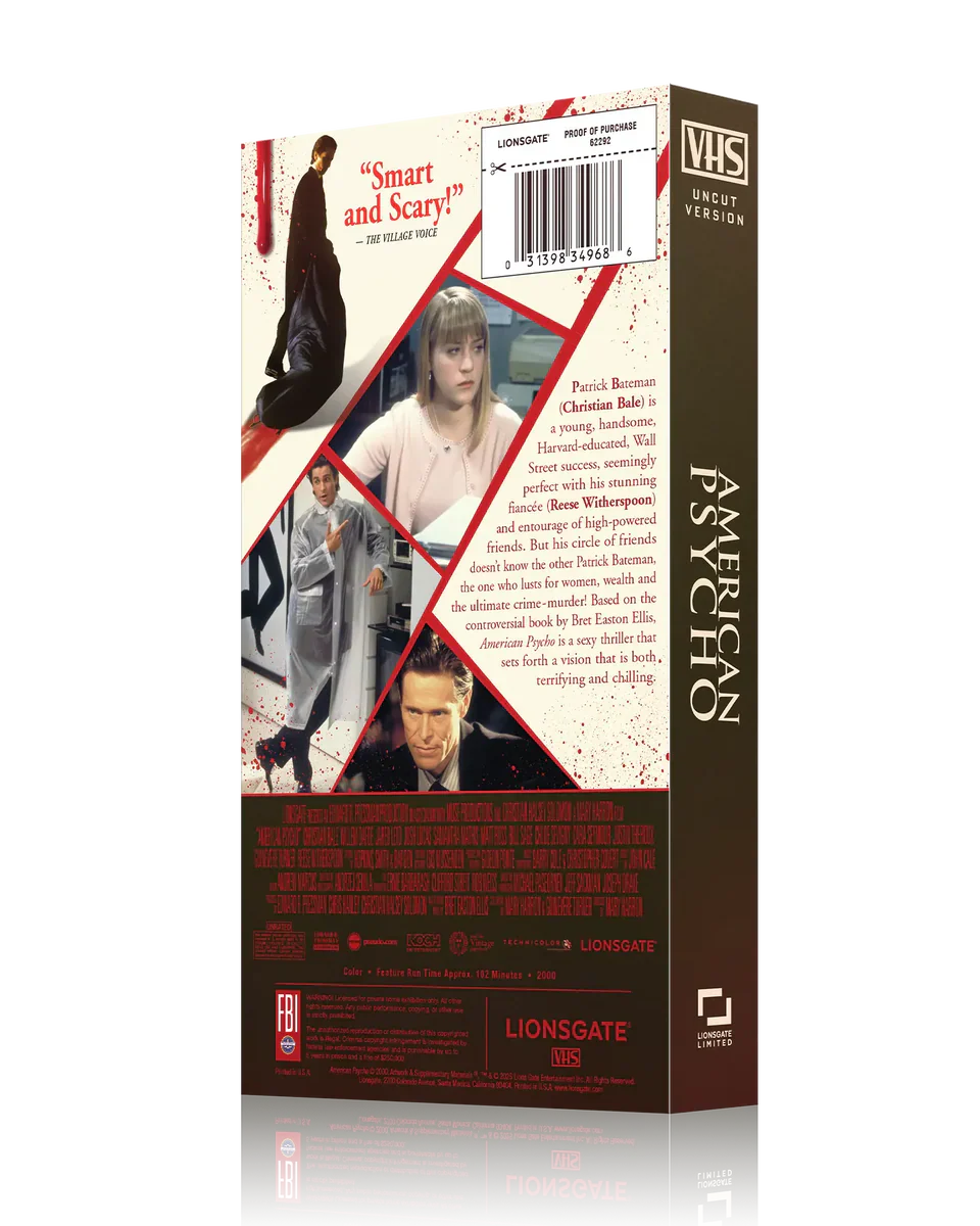 American Psycho - 25th Anniversary Be Kind, Rewind Edition (VHS)