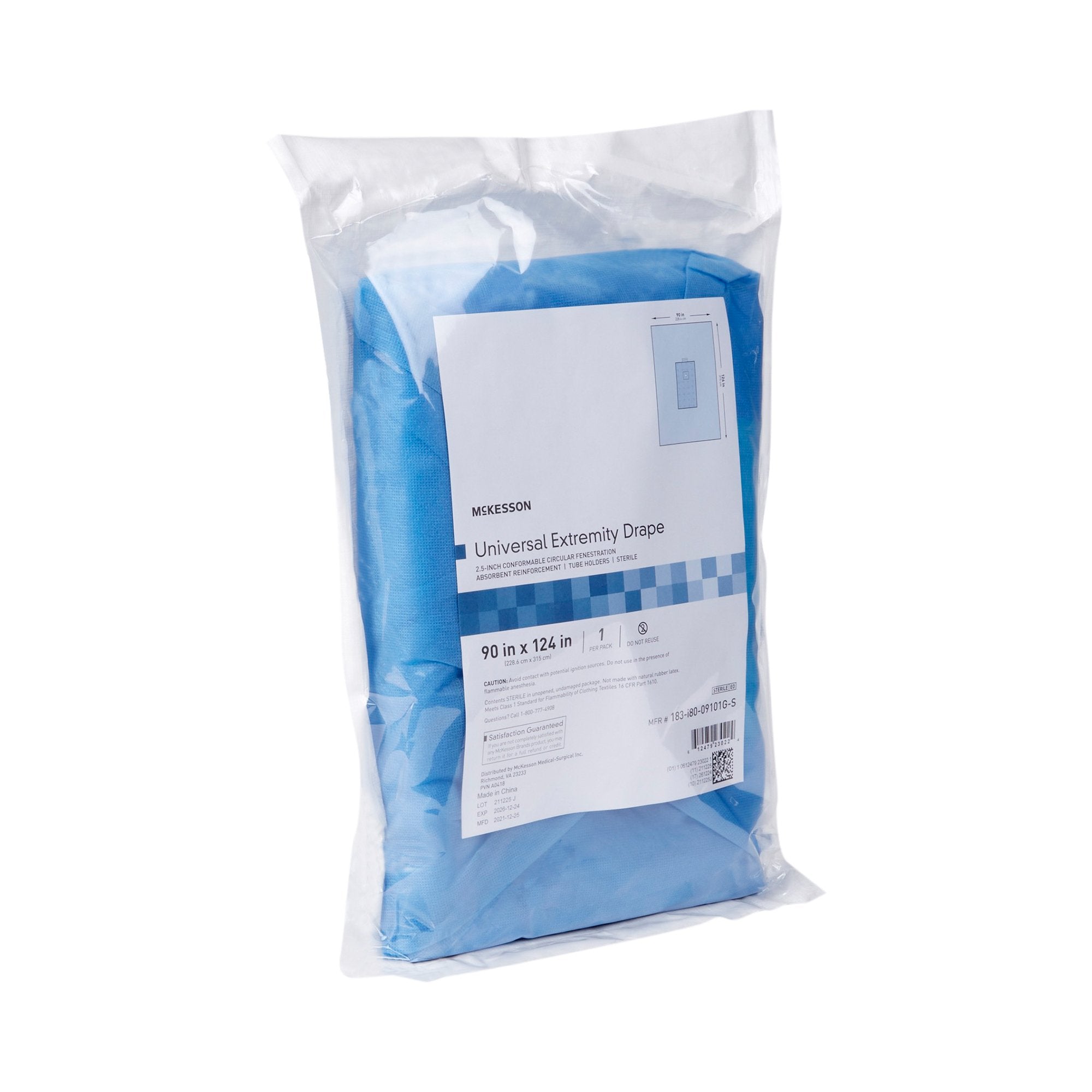 McKesson Sterile Universal Extremity Drape, 90 x 124 Inch 183-I80-09101G-S