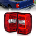 ANZO 2001-2011 Ford  Ranger LED Tail Lights w/ Light Bar Chrome Housing Red/Clear Lens 311393