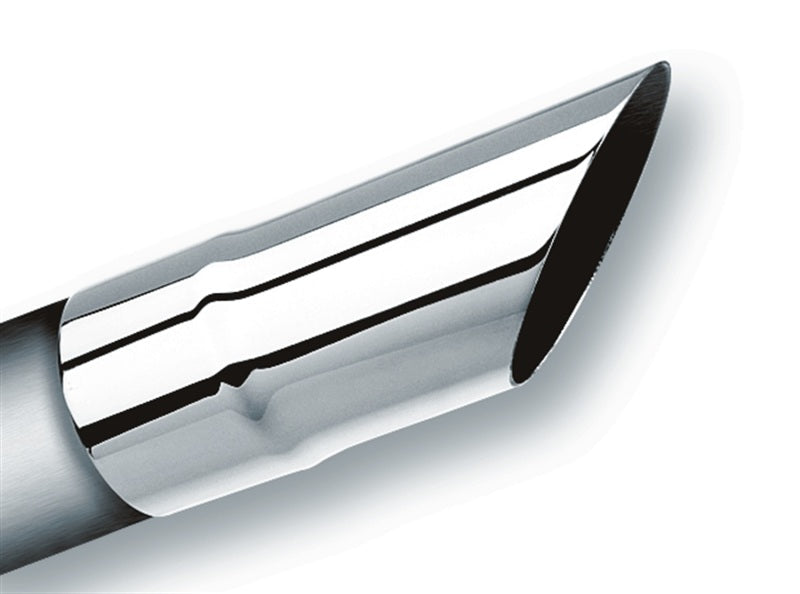 Borla Universal Polished TipSingle Round Angle-Cut (inlet 2 1/4in. Outlet 2 1/4in) *NO Returns* 20106