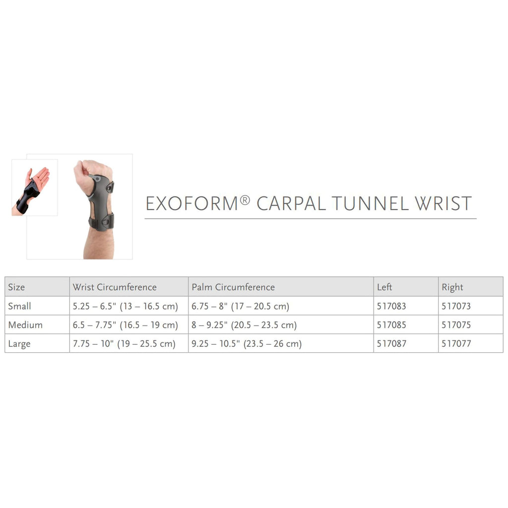 Ossur Exoform® Right Carpal Tunnel Wrist Support, Medium 517075