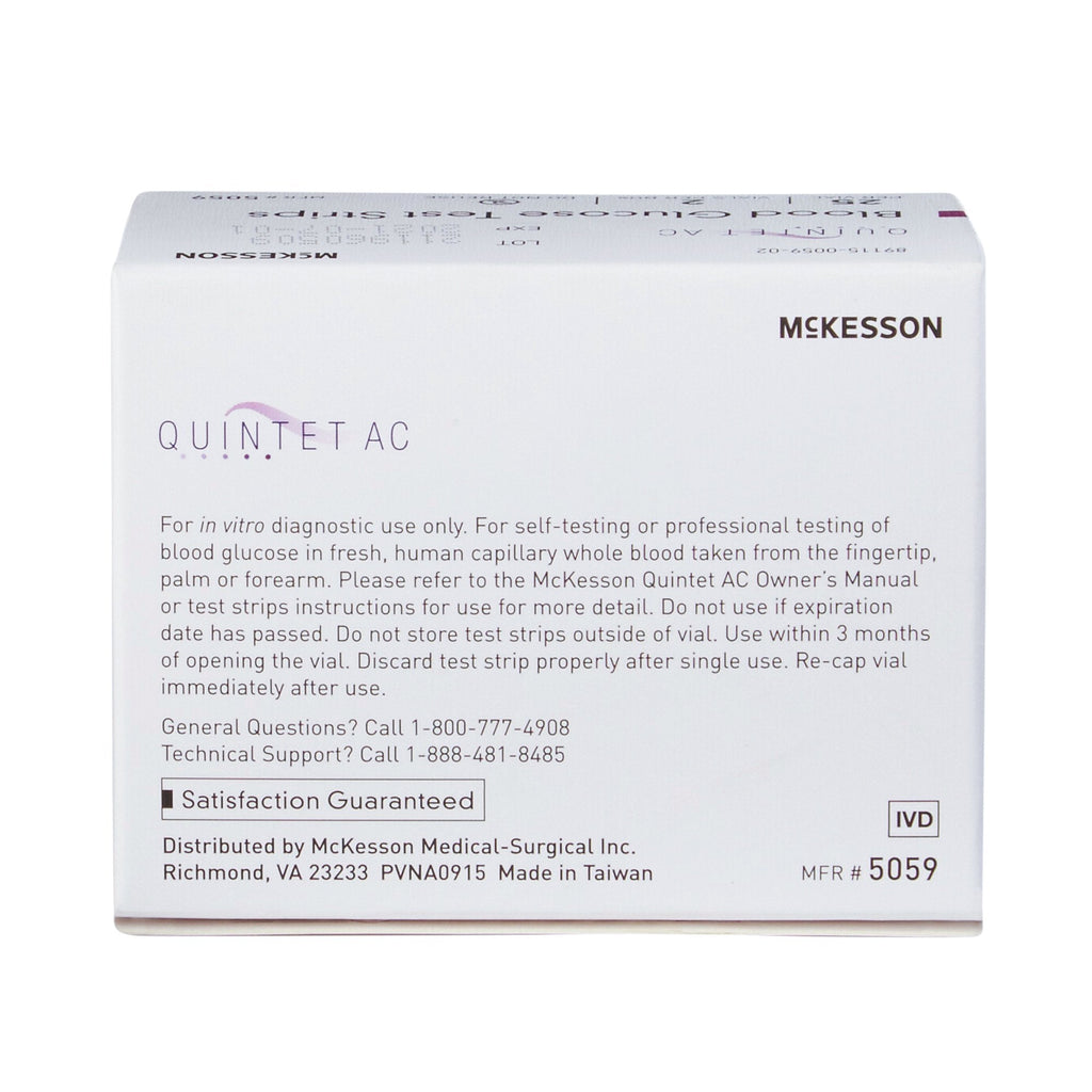 Quintet AC® Blood Glucose Test Strips 5059