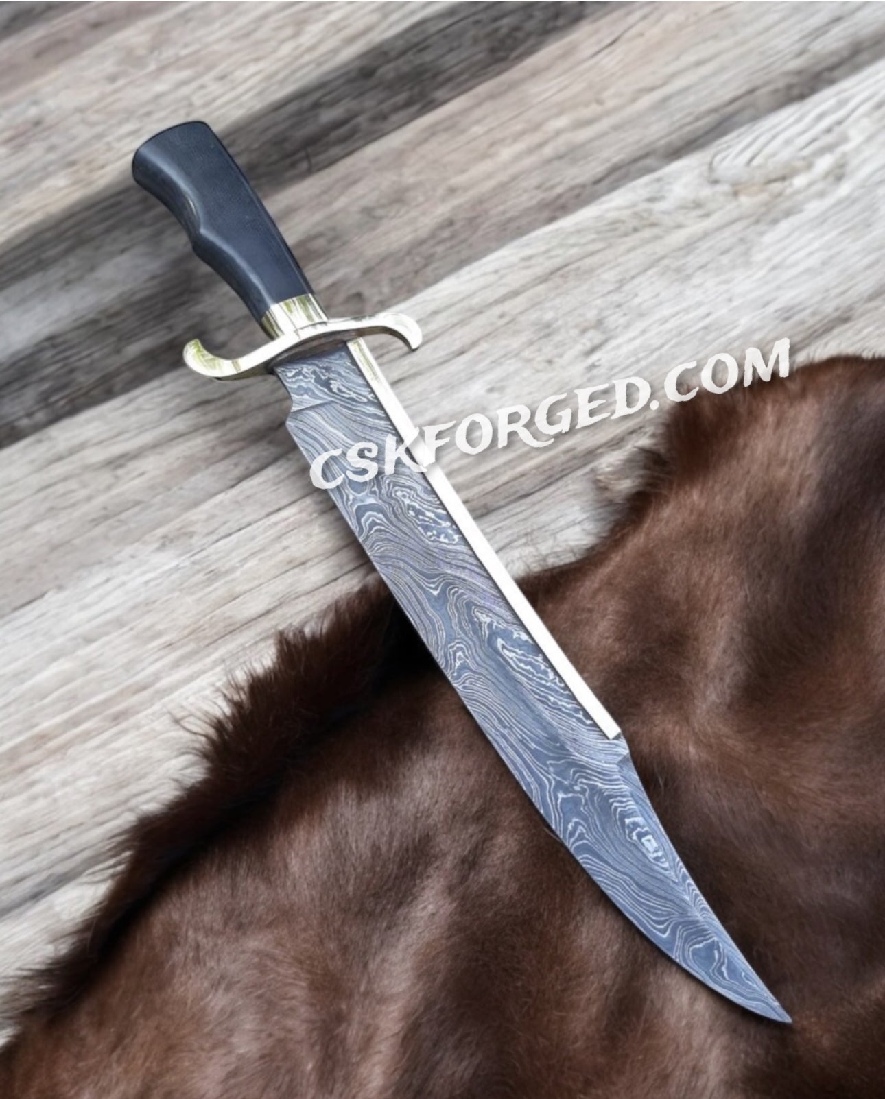 Alamo Musso Damascus Knife – Top Men’s Gift Durable for Outdoorsmen & Collectors - PhishStones Products
