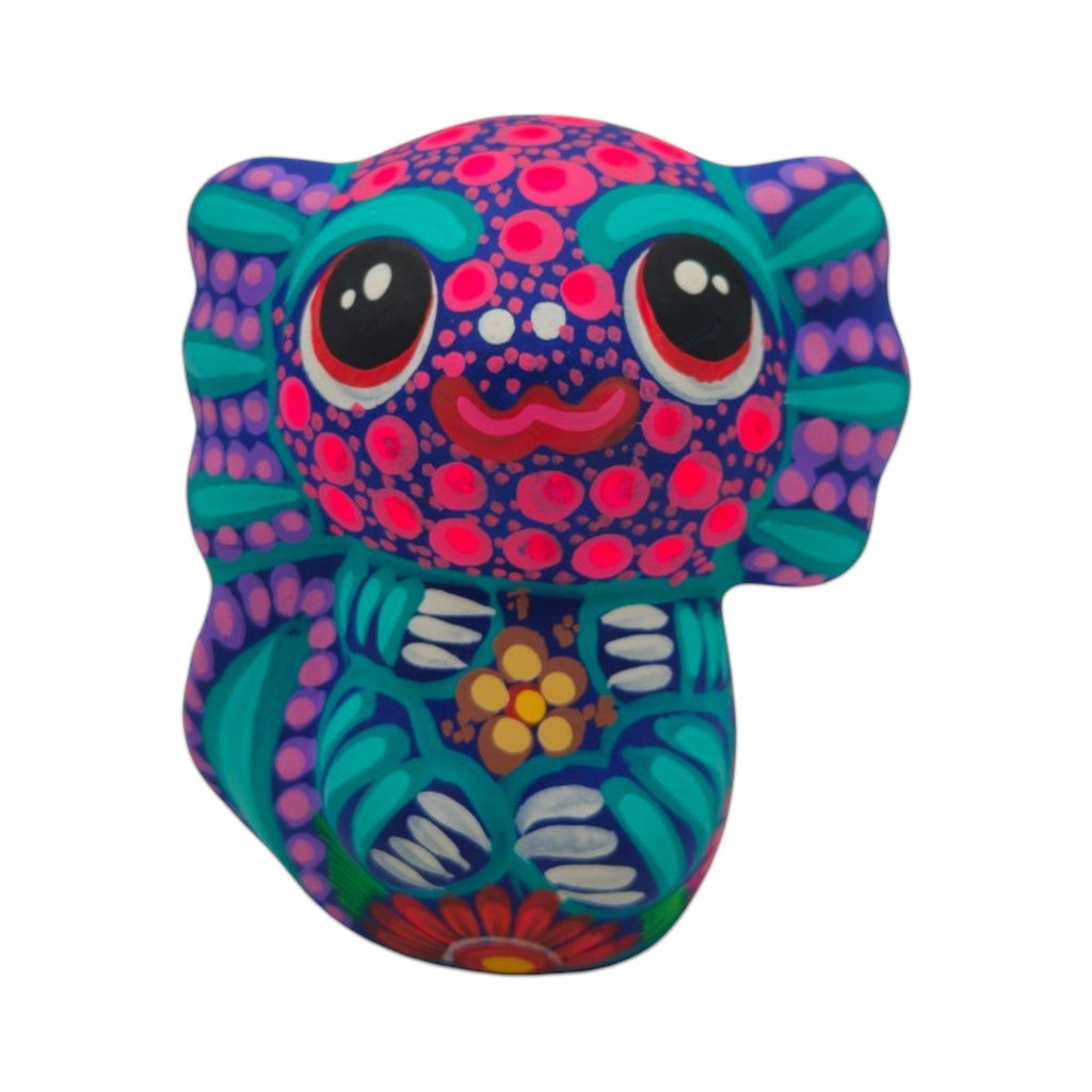 Alebrije Axolotl Figurine | Hand-Painted Mexican Folk Art