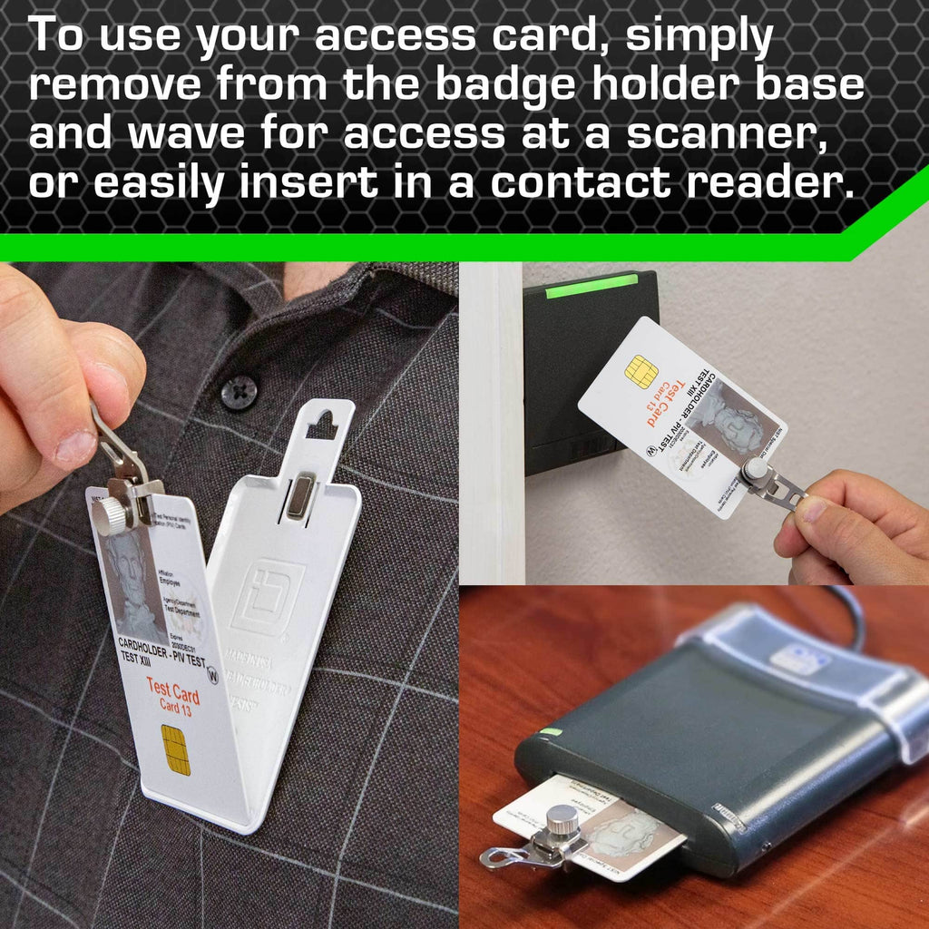 All Metal Magnetic Badge Holder - RFID Secure Badge Holder Genesis™ with BloxProx™ - PhishStones Products