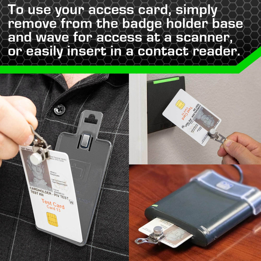 All Metal Magnetic Badge Holder - RFID Secure Badge Holder Genesis™ with BloxProx™ - PhishStones Products
