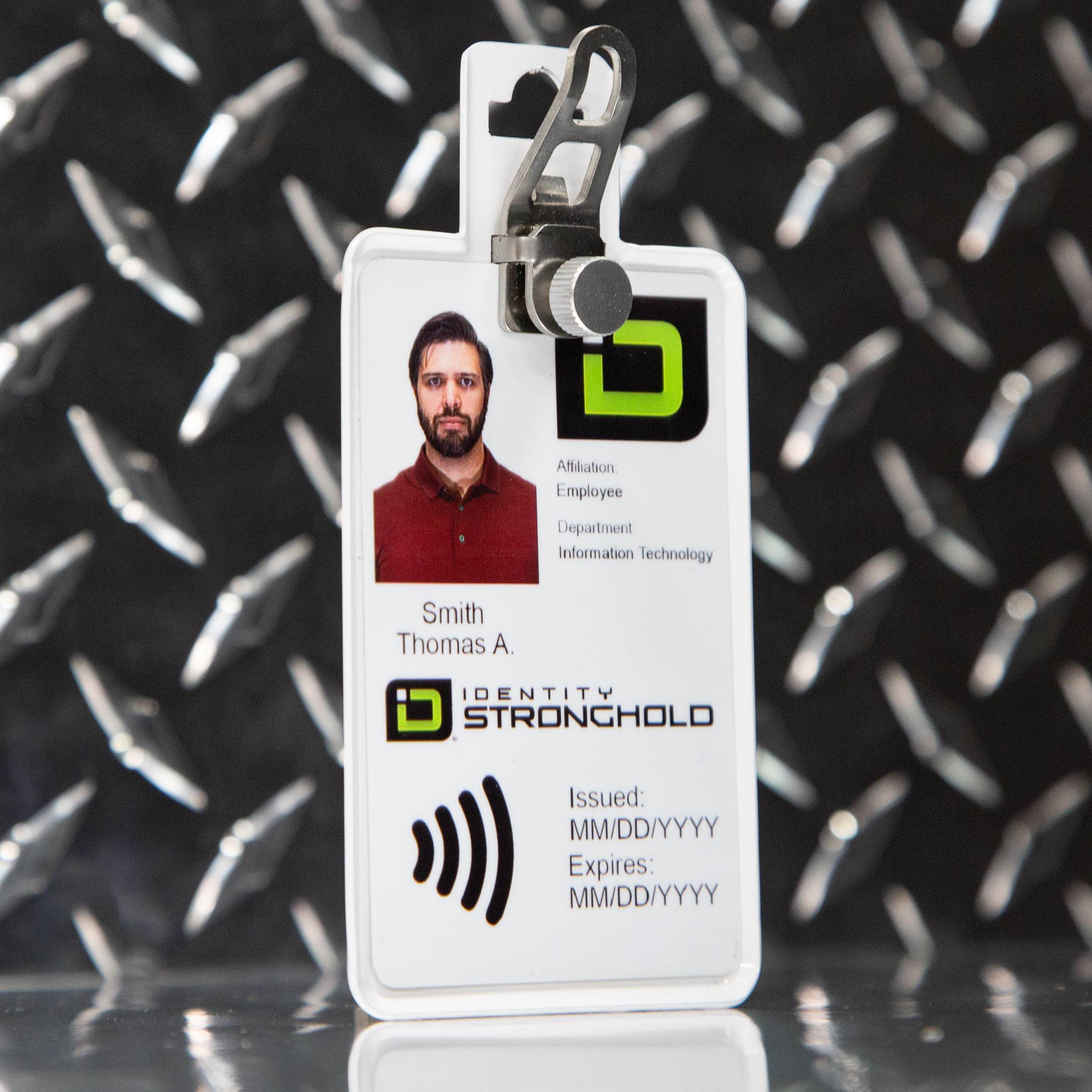 All Metal Magnetic Badge Holder - RFID Secure Badge Holder Genesis™ with BloxProx™ - PhishStones Products
