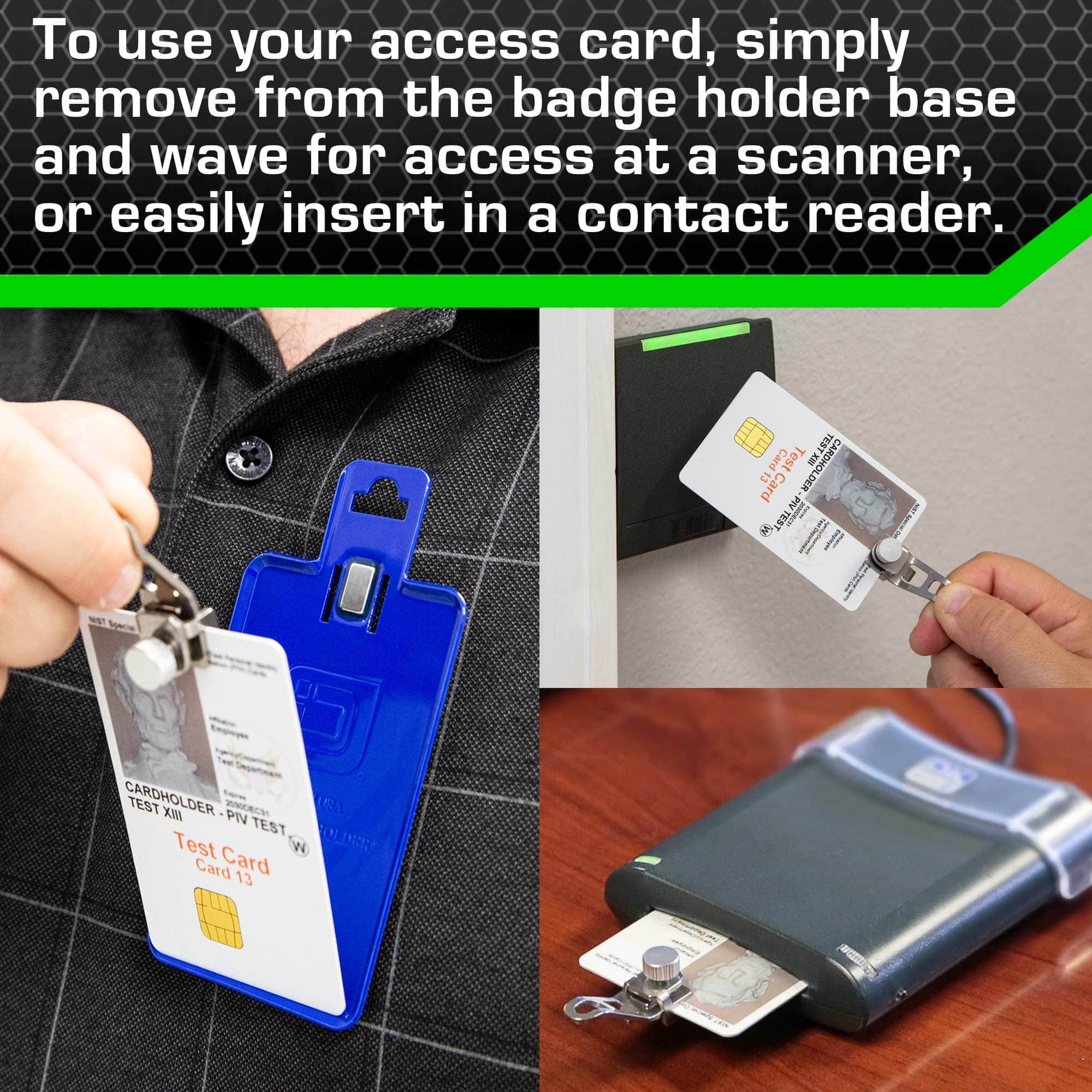 All Metal Magnetic Badge Holder - RFID Secure Badge Holder Genesis™ with BloxProx™ - PhishStones Products