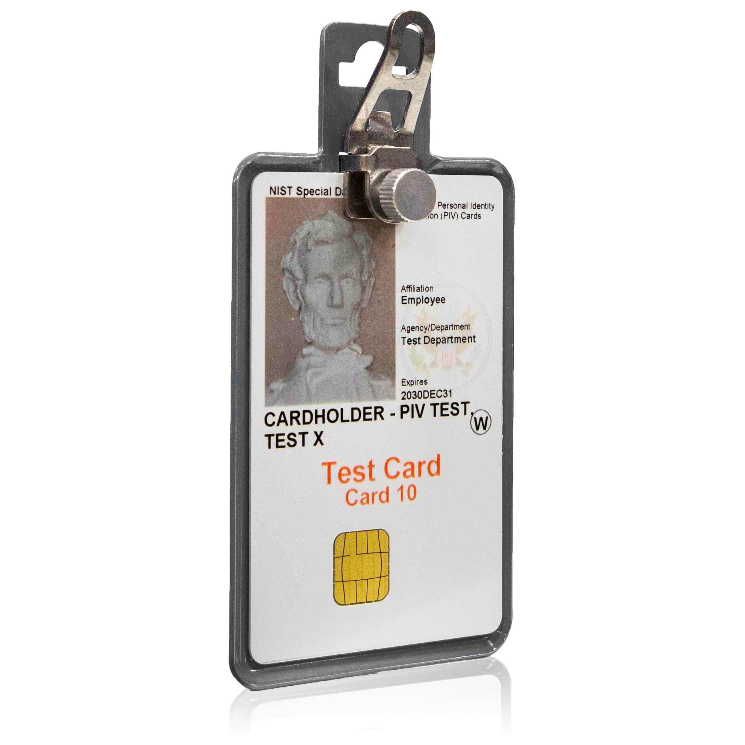 All Metal Magnetic Badge Holder - RFID Secure Badge Holder Genesis™ with BloxProx™ - PhishStones Products