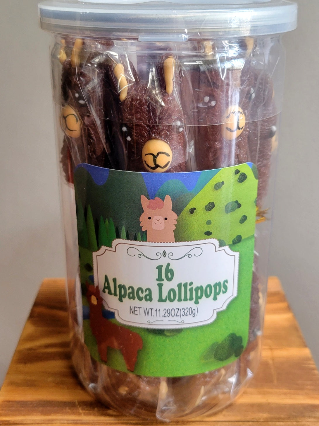 Alpaca Watching Lollipops