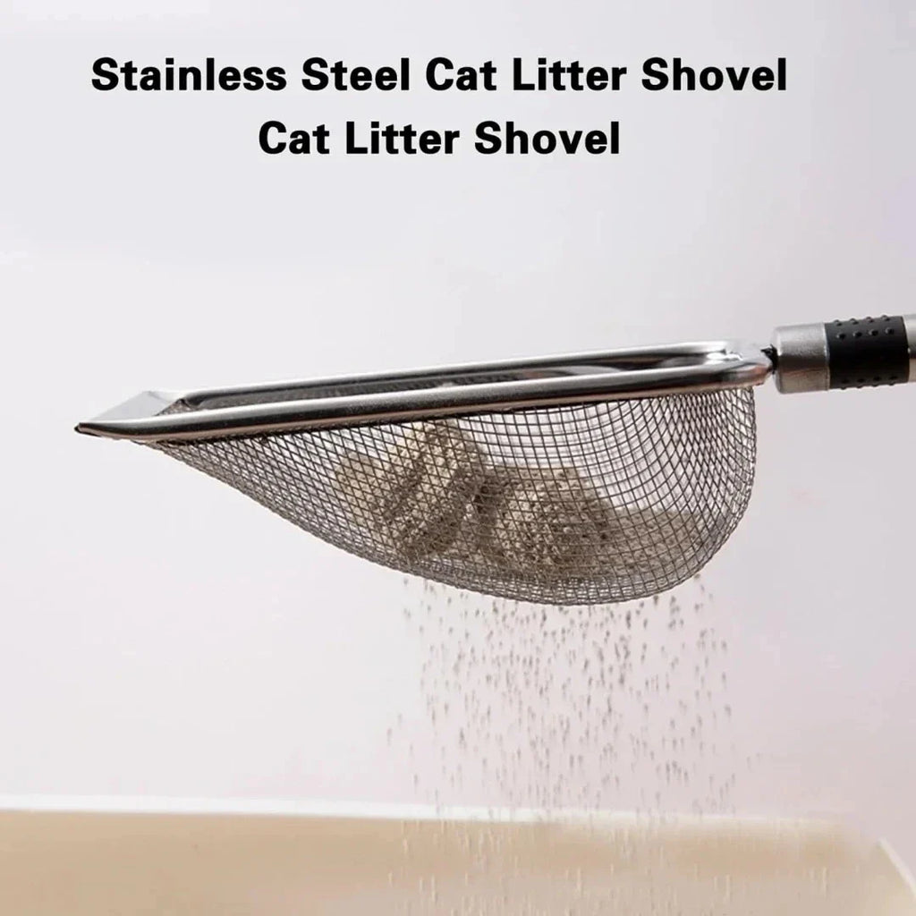 Aluminum Alloy Cat Litter Scoop – Large Long - Handle Stainless Steel Litter Shovel - PhishStones Products