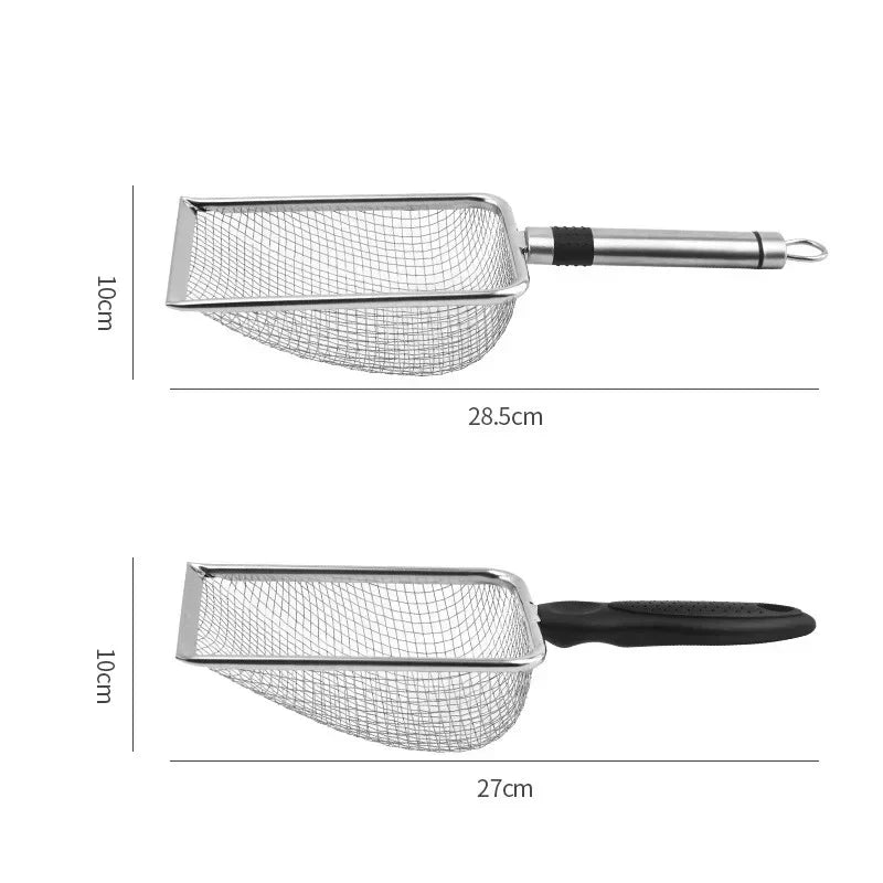 Aluminum Alloy Cat Litter Scoop – Large Long - Handle Stainless Steel Litter Shovel - PhishStones Products