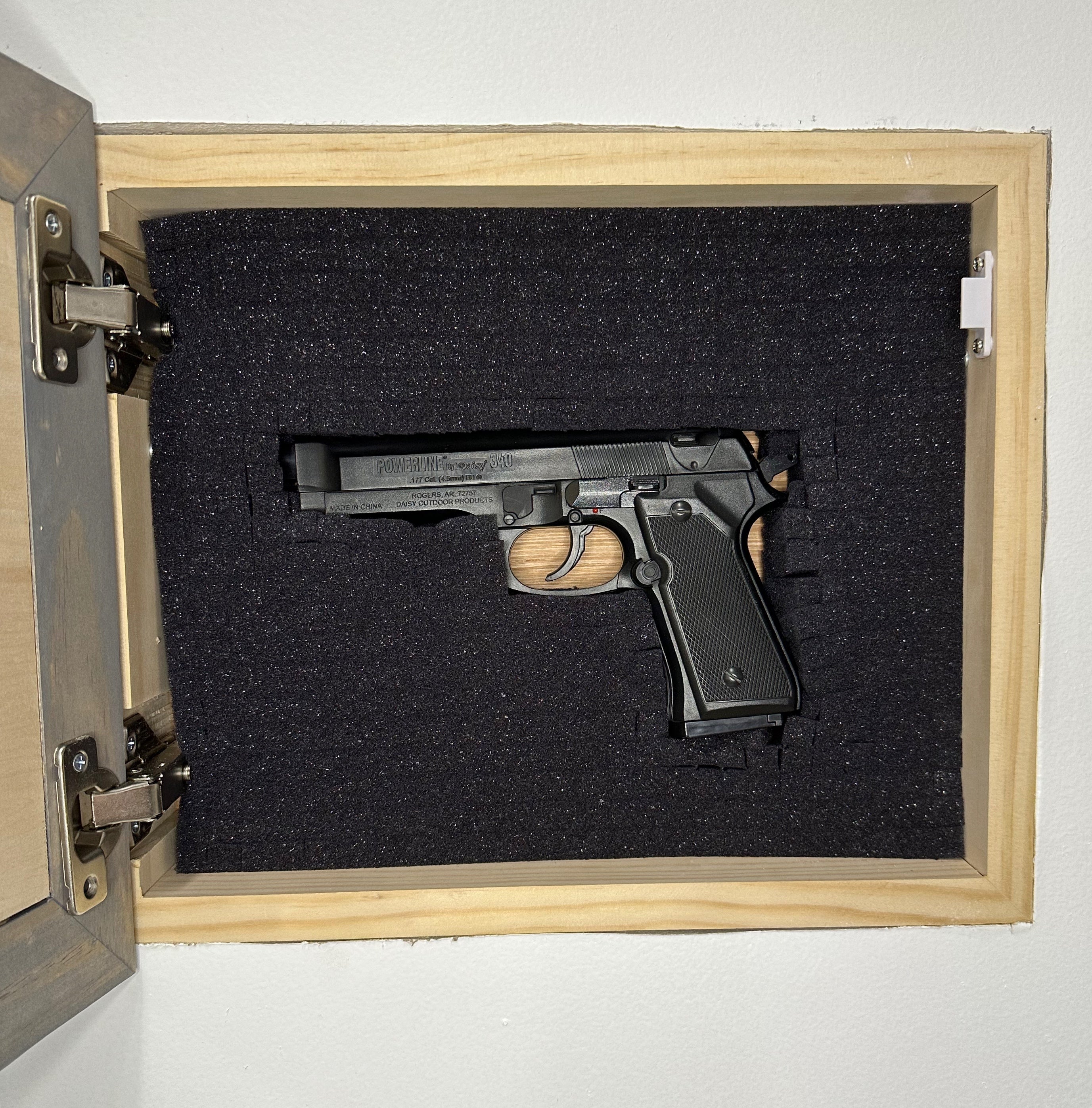Always Kiss Me Goodnight Hidden Gun Cabinet Wall Decor Concealed Furniture Concealment Shelf