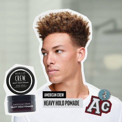 American Crew Men's Styling Heavy Hold and High Shine Hair Pomade Gel 3oz - New - PhishStones Products