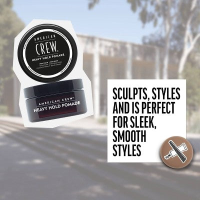 American Crew Men's Styling Heavy Hold and High Shine Hair Pomade Gel 3oz - New - PhishStones Products