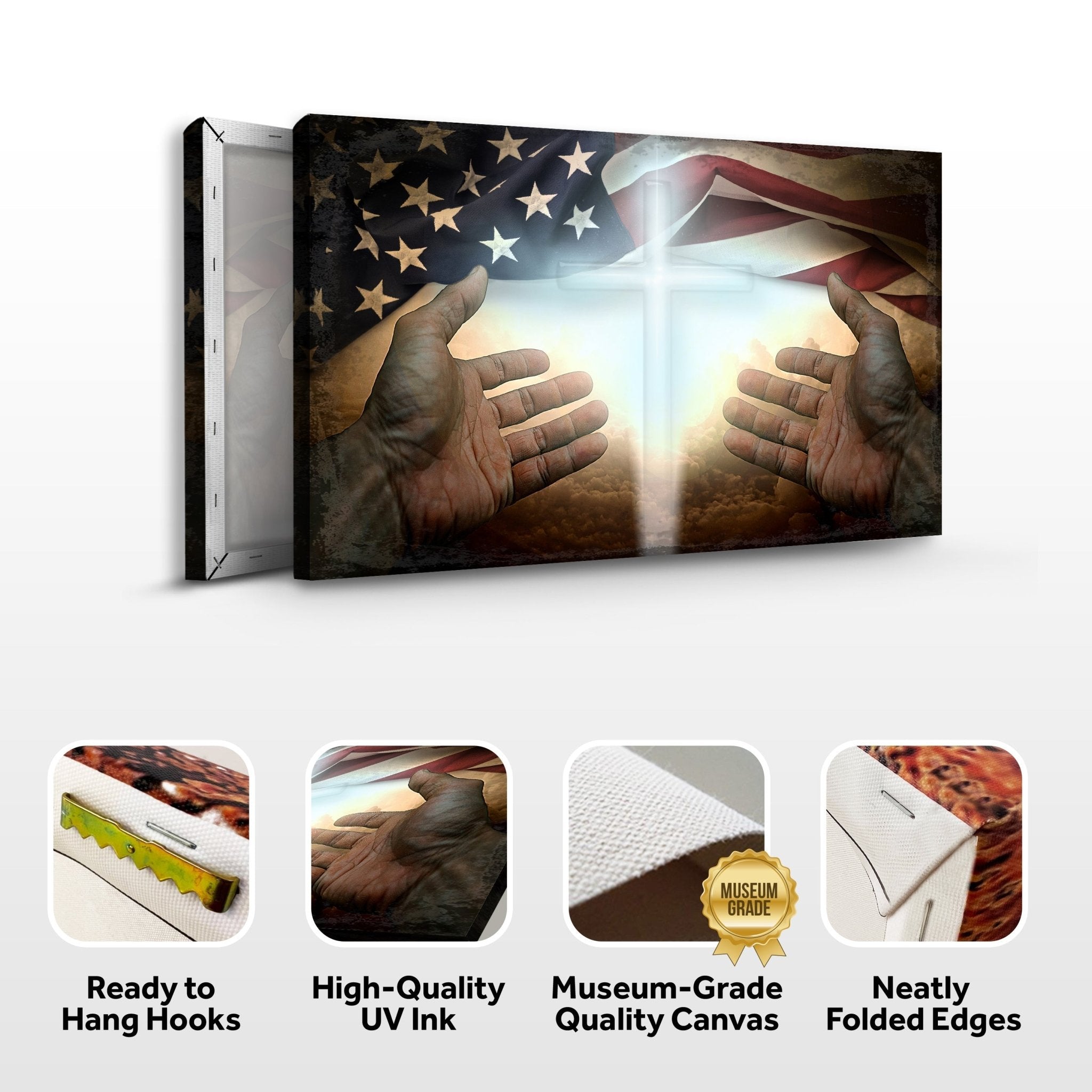 American Faith Canvas Wall Art - PhishStones Products