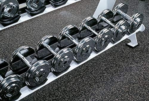 American Floor Mats 1/4in (7mm) Thick 10% Grey 4' x 8' Heavy Duty Rubber Rolls, Protective Exercise Mats, Home Gym Rubber Flooring - PhishStones Products