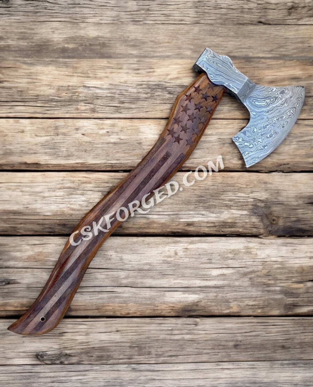 American Mahogany Damascus - 20" We the People Chopper - PhishStones Products