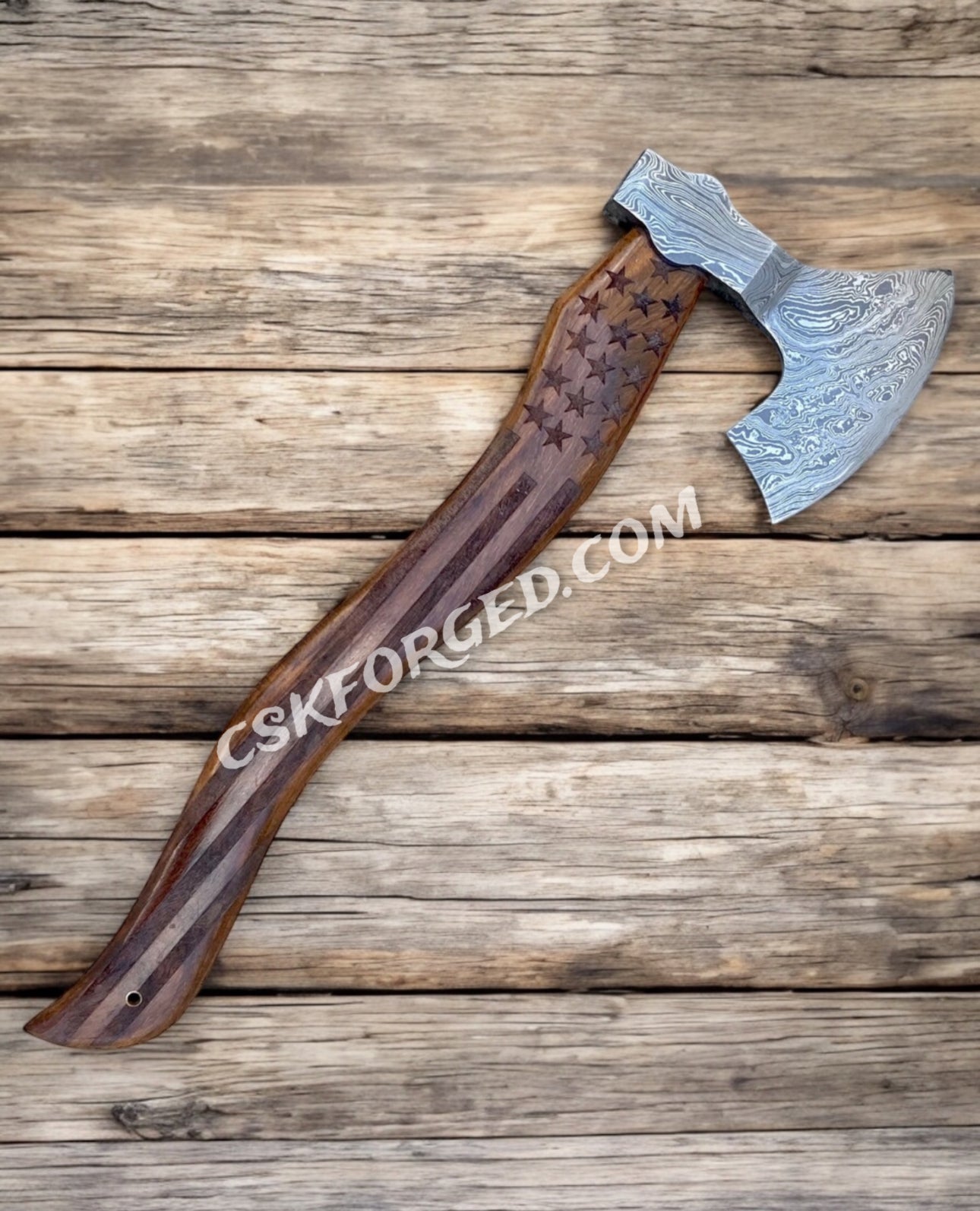 American Mahogany Damascus - 20" We the People Chopper - PhishStones Products