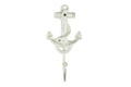 Whitewashed Cast Iron Anchor Hook 7""