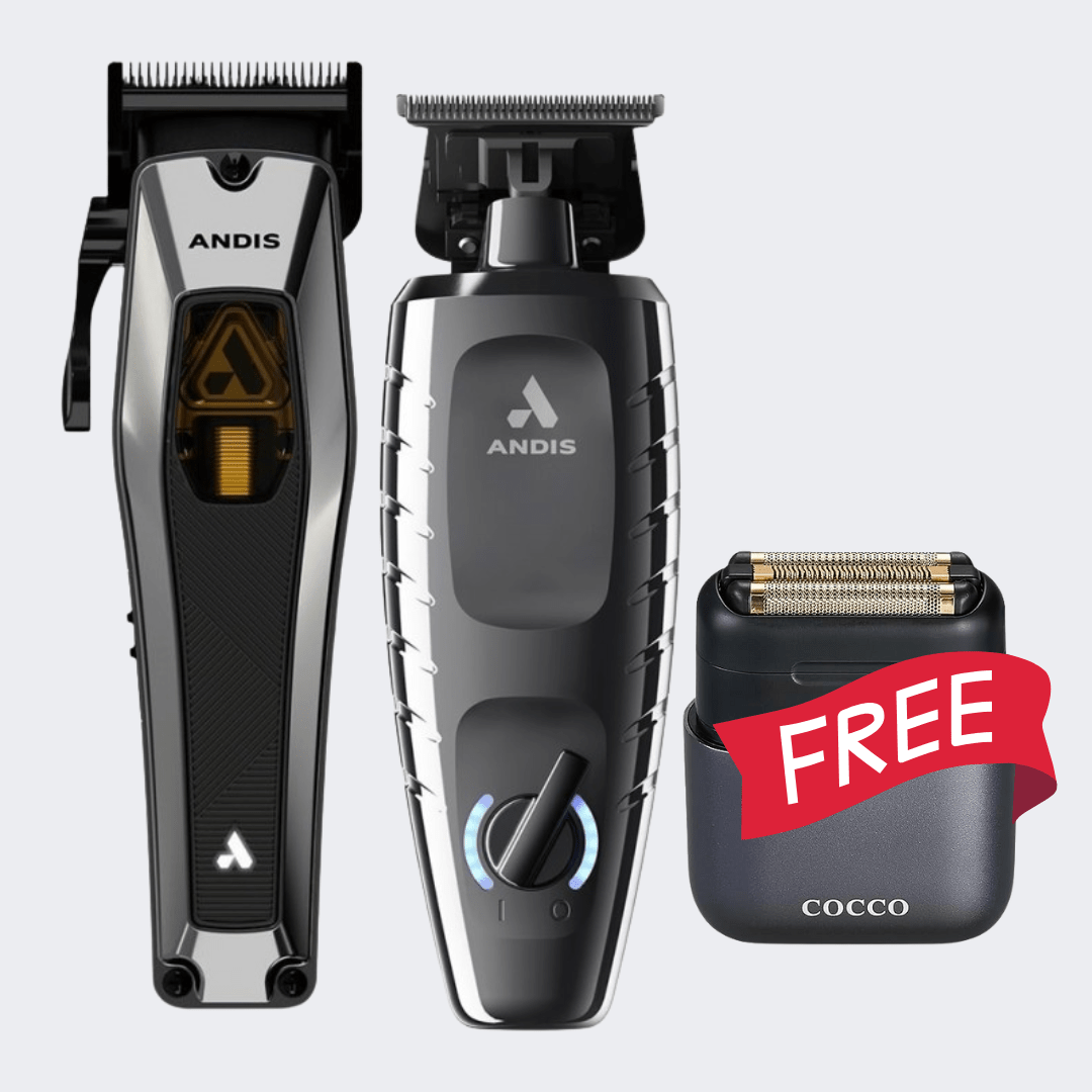 Andis Recon Clipper & GTX - EXO II Trimmer Combo with FREE Cocco Impacto Shaver - PhishStones Products
