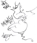 Andre Hyland Signed 8.5x11 Sketch