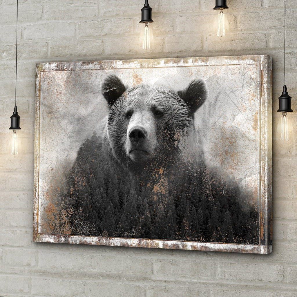 Animals Forest Bear Brown Canvas Wall Art - PhishStones Products