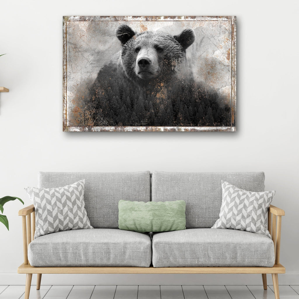 Animals Forest Bear Brown Canvas Wall Art - PhishStones Products