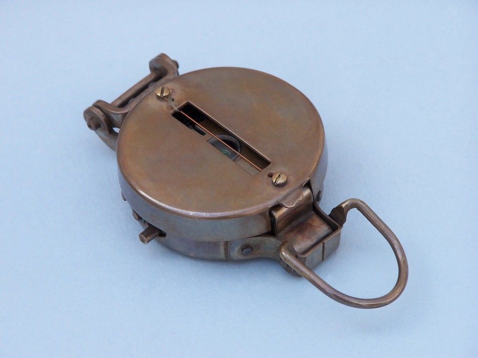 Antique Brass Military Compass 4""
