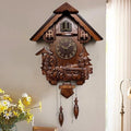 Antique Classic Solid Wood Hand - carved Cuckoo Wall Clock, Children's Music, Hour Announcement Swinging Creative Clock - PhishStones Products