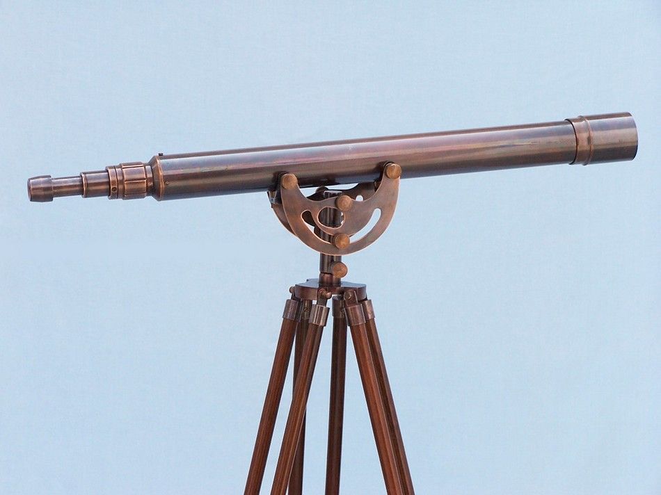 Floor Standing Antique Copper Anchormaster Telescope 65""