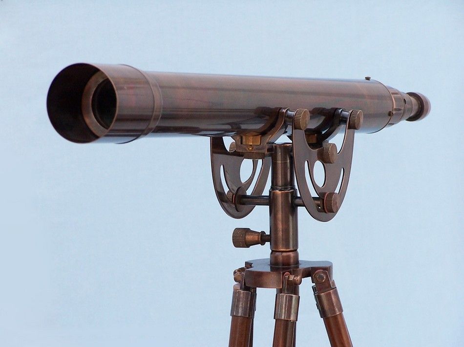 Floor Standing Antique Copper Anchormaster Telescope 65""