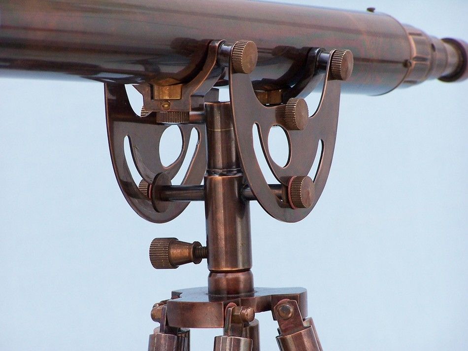 Floor Standing Antique Copper Anchormaster Telescope 65""