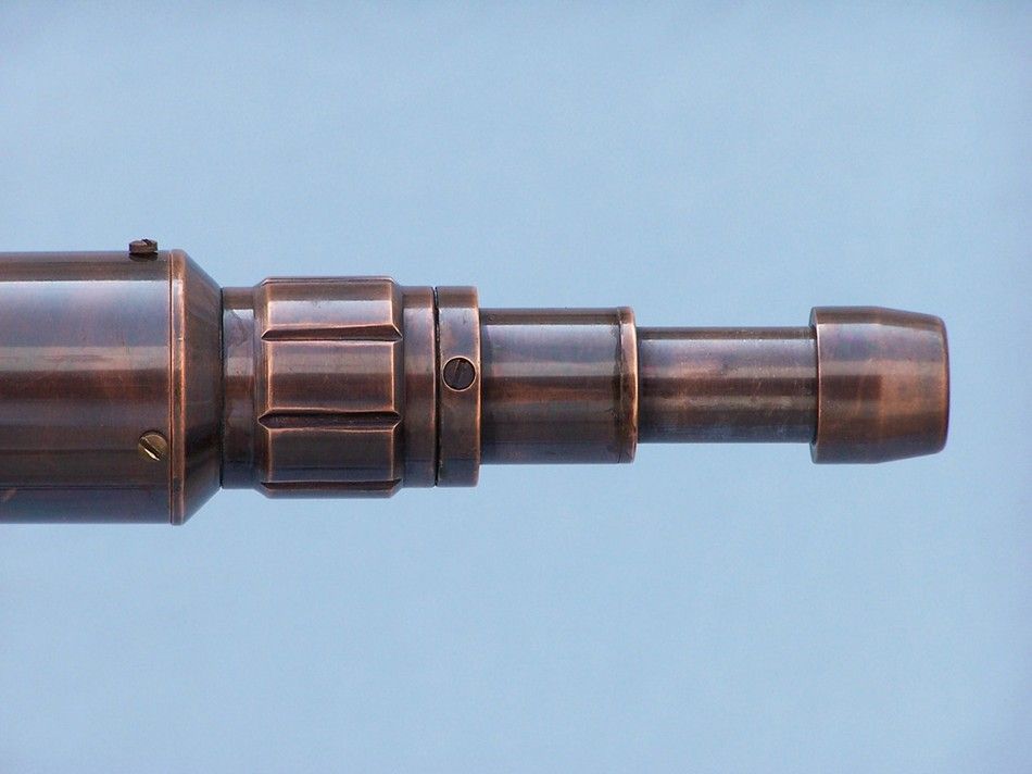 Floor Standing Antique Copper Anchormaster Telescope 65""