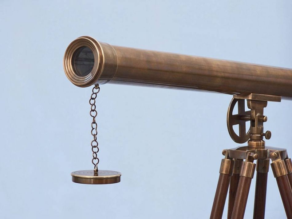 Floor Standing Antique Brass Griffith Astro Telescope 64""