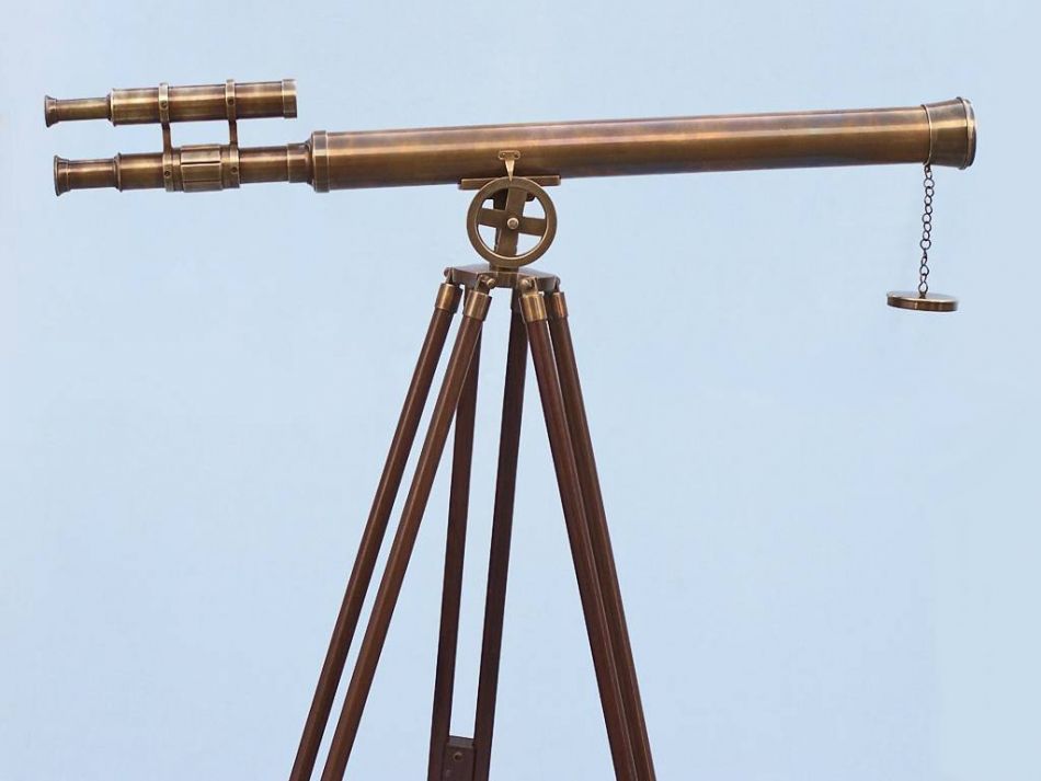 Floor Standing Antique Brass Griffith Astro Telescope 64""