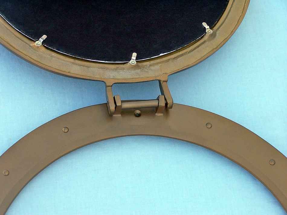 Antique Brass Decorative Ship Porthole Clock 24""