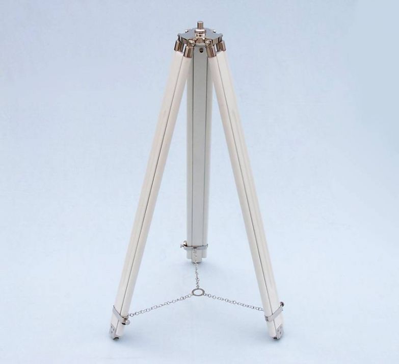 Floor Standing Chrome With White Leather Anchormaster Telescope 65""