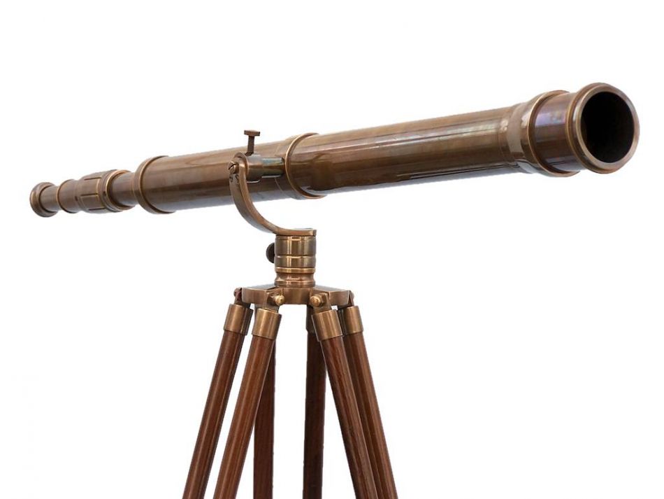 Floor Standing Antique Brass Galileo Telescope 65""