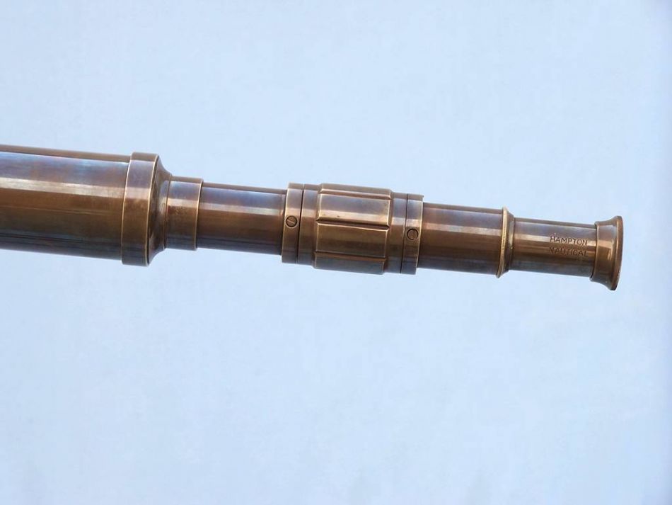 Floor Standing Antique Brass Galileo Telescope 65""