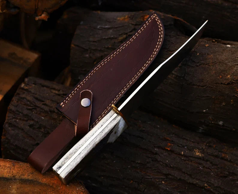 Antler Hunting Knife Handmade Stainless Steel Best Hunting Companion Knife - PhishStones Products