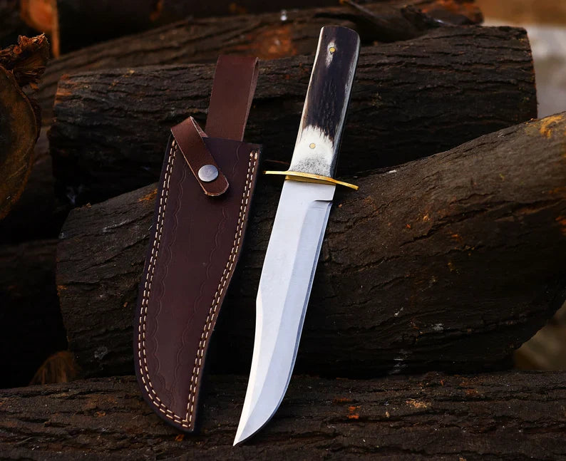 Antler Hunting Knife Handmade Stainless Steel Best Hunting Companion Knife - PhishStones Products