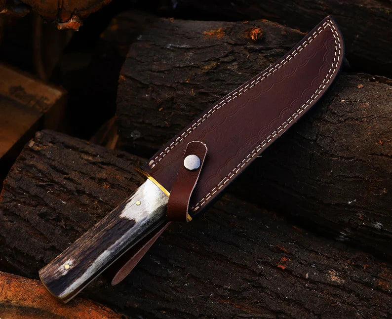 Antler Hunting Knife Handmade Stainless Steel Best Hunting Companion Knife - PhishStones Products