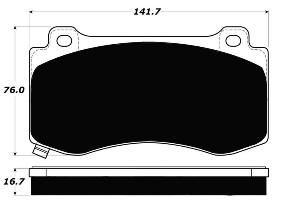 Porterfield Brake Pads for 2016 DODGE CHARGER V8 Hemi RWD or AWD